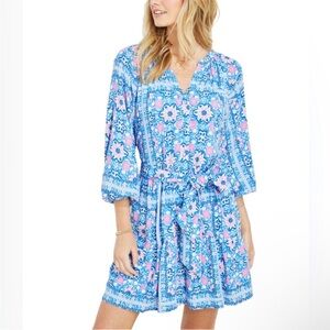 Vineyard Vines Coastal Blooms Scarf Print Dress